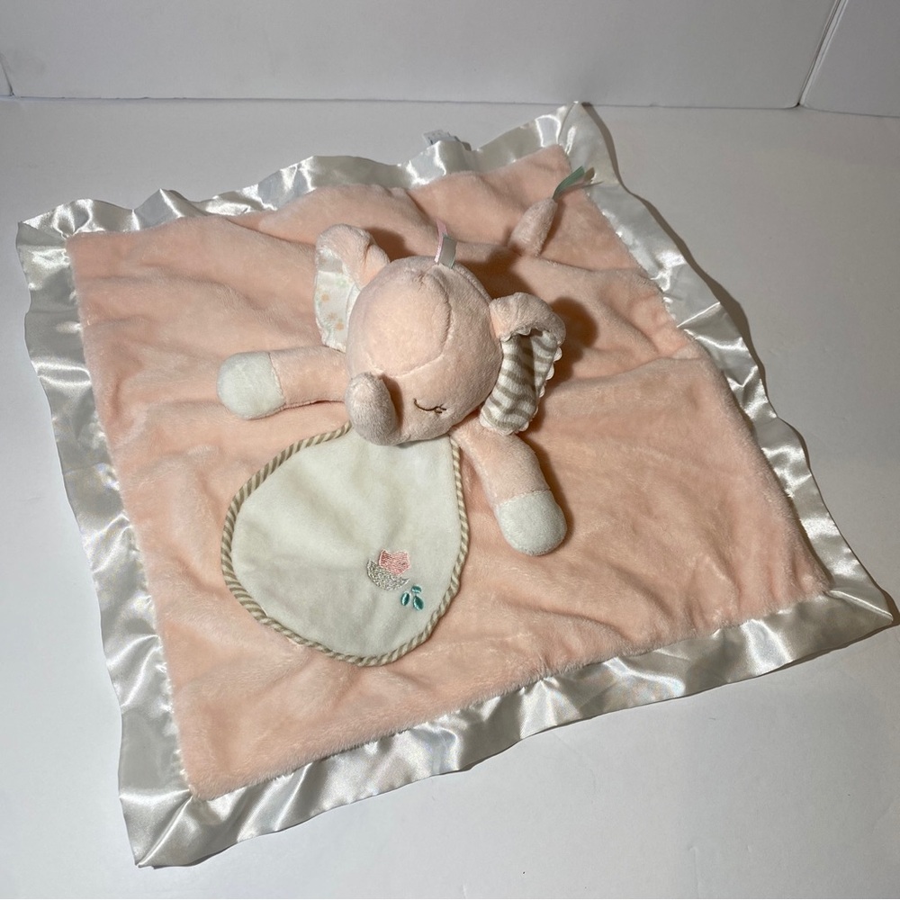 Douglas Baby Cuddle Elephant Security Blanket Lovey Plush Pink Cream Baby Toy